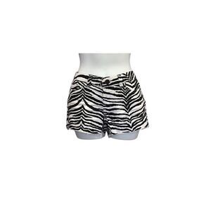 Hybrid & Company Low Rise Black White Zebra Print Cotton Shorts Size 5